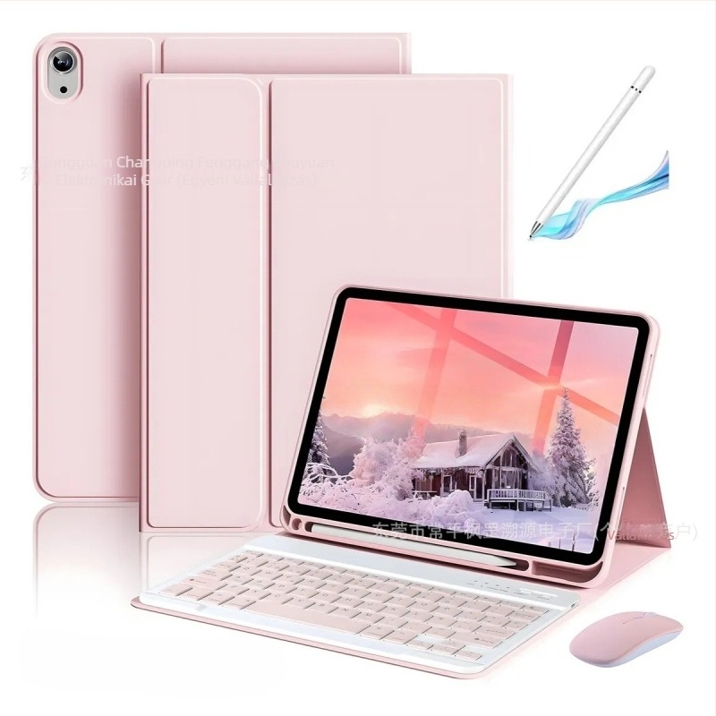iPad A16 táblagéphez készült védőtok Bluetooth háttérvilágítású billentyűzettel — Kompatibilis az iPad tablet sorozattal; Bluetooth interfész; Ergonomikus támogatás; Logónyomtatás elérhető; Súly 0.75