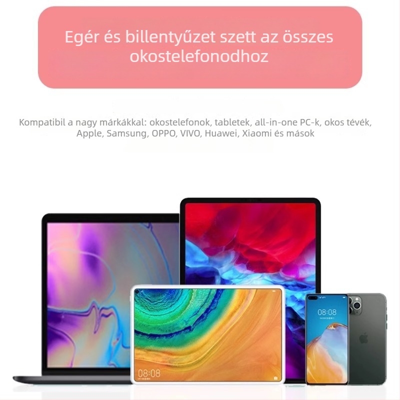Vezeték nélküli Bluetooth tablet billentyűzet Apple iPad, Huawei MatePad Air 12 és Xiaomi Pad7-hez, ergonómiai támogatással