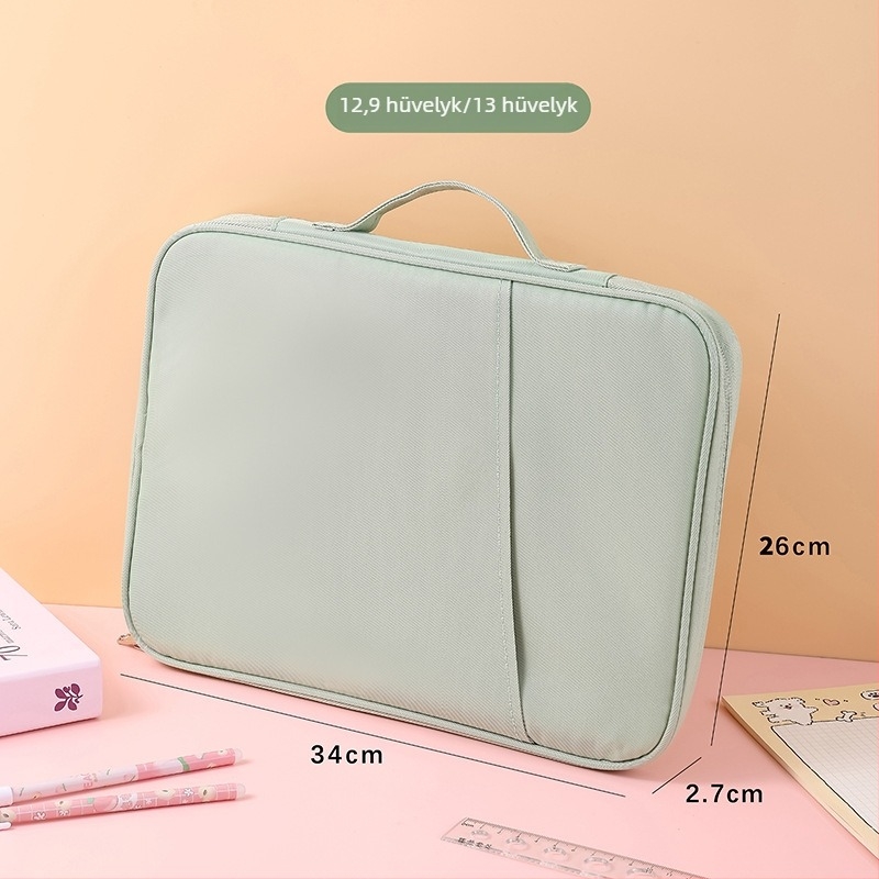 Yangu nylon iPad táska — vízálló, ultra-könnyű, kopásálló, poliészter bélés, uniszex, városi egyszerű stílusú hordozható aktatáska