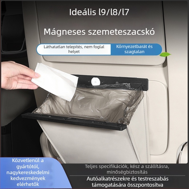 Hátsó üléstároló táska – bőr, LED-del, függő, vízálló, az Ideal L7/L8/L9/L6 modellhez