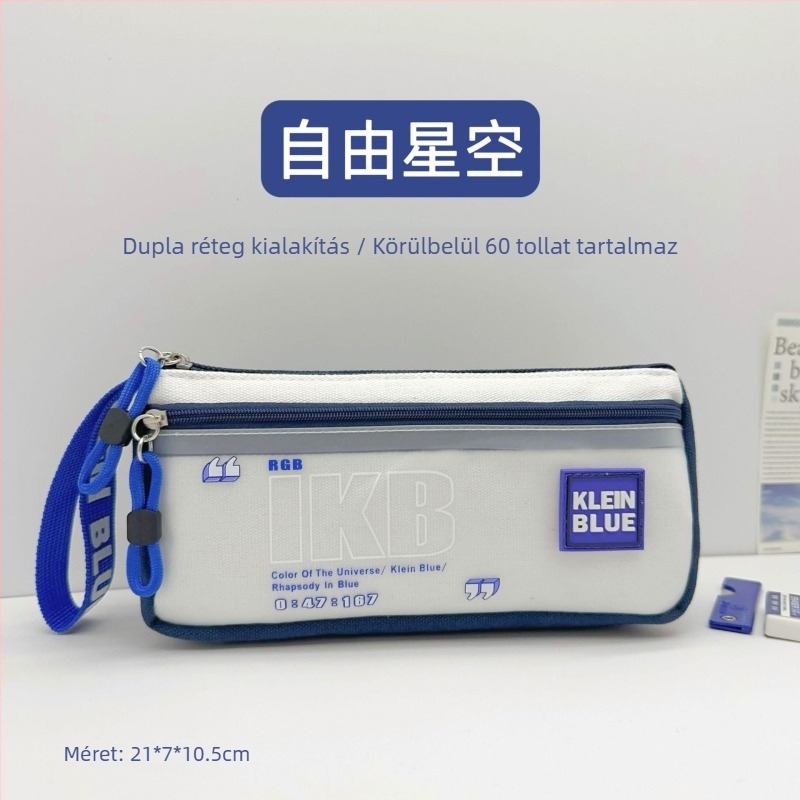 Vászon tolltartó fiúknak – Koreai stílus, egyszerű vagy testreszabható