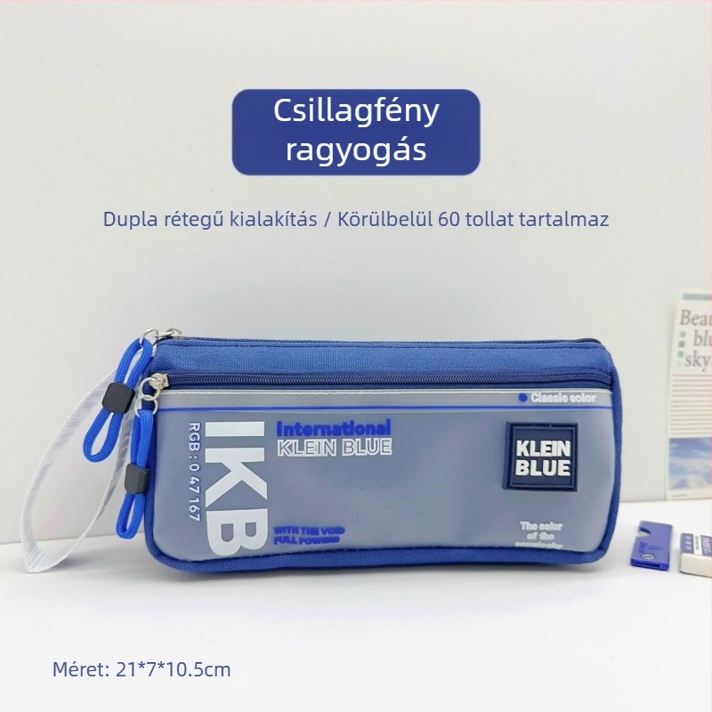 Vászon tolltartó fiúknak – Koreai stílus, egyszerű vagy testreszabható