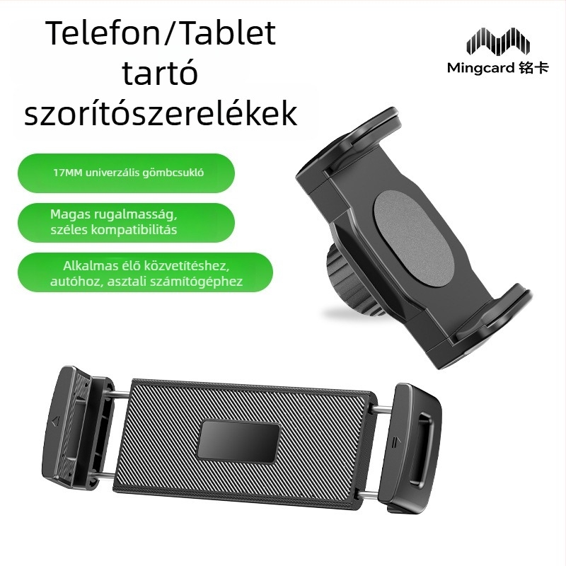 Telefon tartó klipek 17 mm gömbfejjel, ABS, univerzális autó-montázs telefonhoz és tablethez, egyszerű stílus