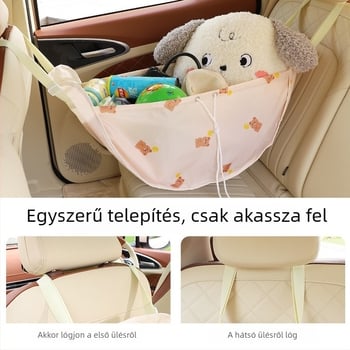 Hátsó ülés tároló táska, fogantyúval, akasztó hálós szervező, szövet, Térfogat 59000
