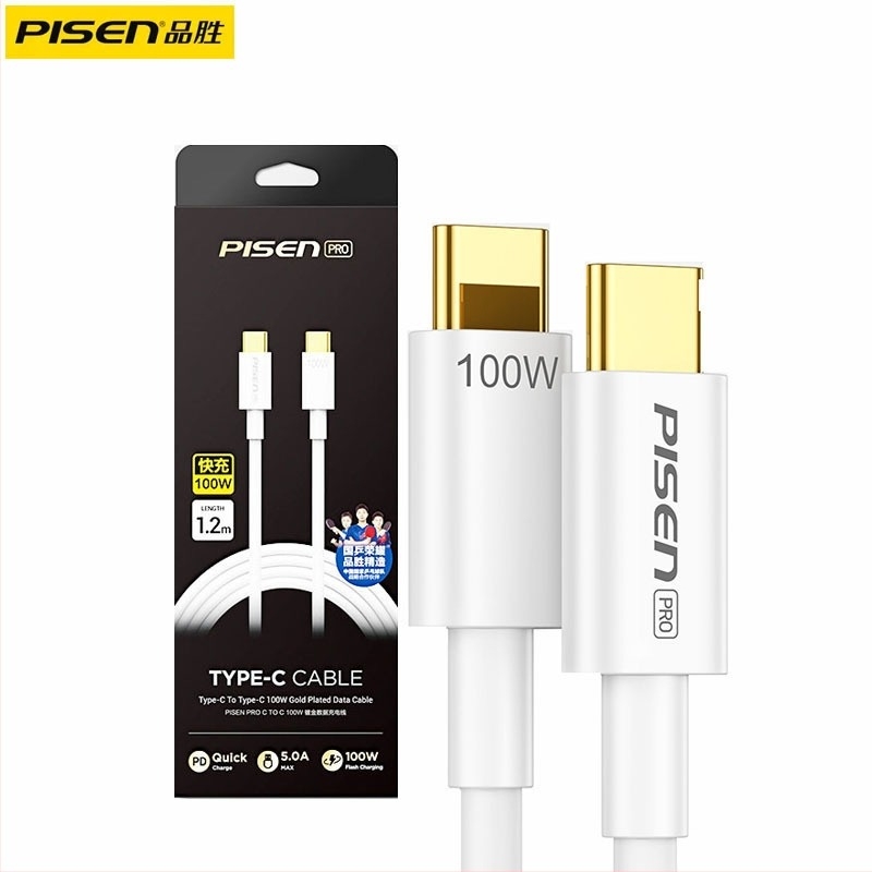 Pisen USB-C gyorstöltő kábel, 1,2 m, PD 60W, PVC