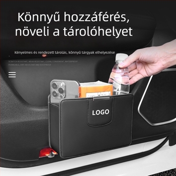 Autóülés hátsó részéhez függő tárolódoboz szemetes és pohár tartóval — vízálló, nyomásálló, testre szabható