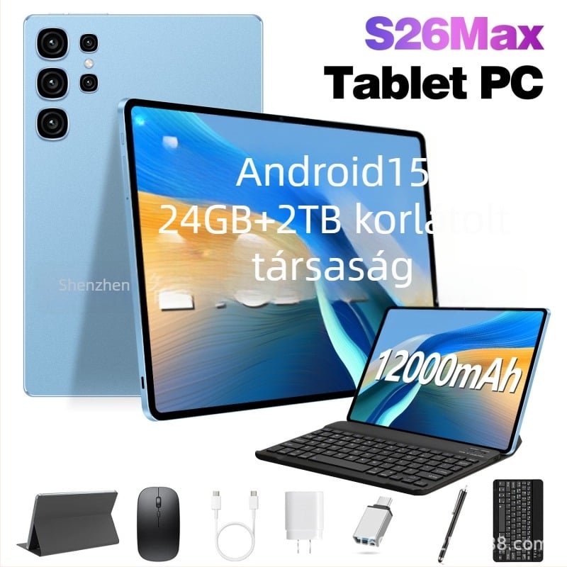 S26 Max üzleti tablet Androiddal, 4G, nyolcmagos 1,6 GHz ARM+DSP processzor, 32GB tárhely