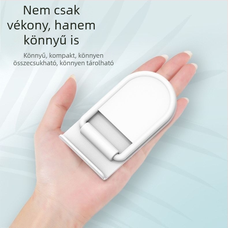 Asztali állvány telefonhoz és tablethez, összecsukható, hordozható, univerzális kialakítás, műanyag szerkezet