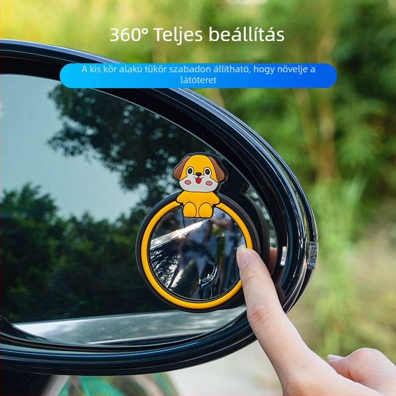 Bevis autó hátsó tükör, 360°-os állítás, széles látómező, vákuumos rögzítés