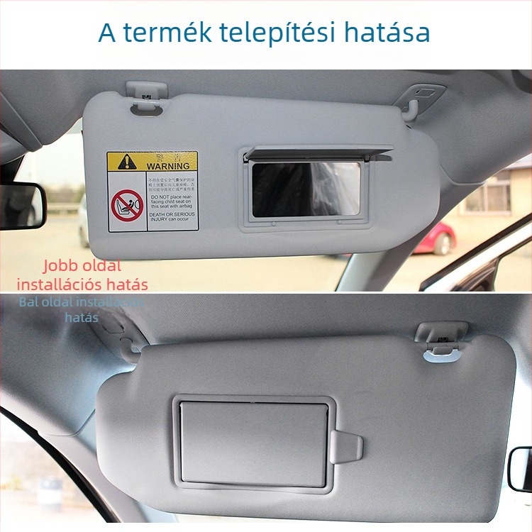 Smink tükör napellenző fedél Peugeot 308S/408/508/4008/3008, világítás nélkül, snap-on szerelés