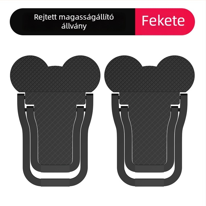 Alumínium ötvözetű notebook állvány, összecsukható, többfunkciós (Méretek 55×30×4 mm; Tömeg 0,3; OEM)