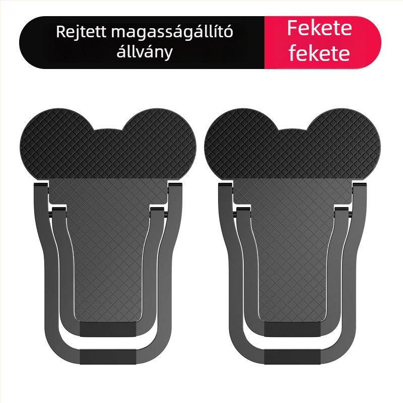 Alumínium ötvözetű notebook állvány, összecsukható, többfunkciós (Méretek 55×30×4 mm; Tömeg 0,3; OEM)