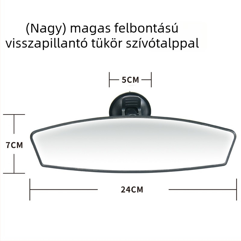 Széles látószögű visszapillantó tükör erős vákuumos rögzítéssel beltéri használatra – segéd hátrameneti tükör