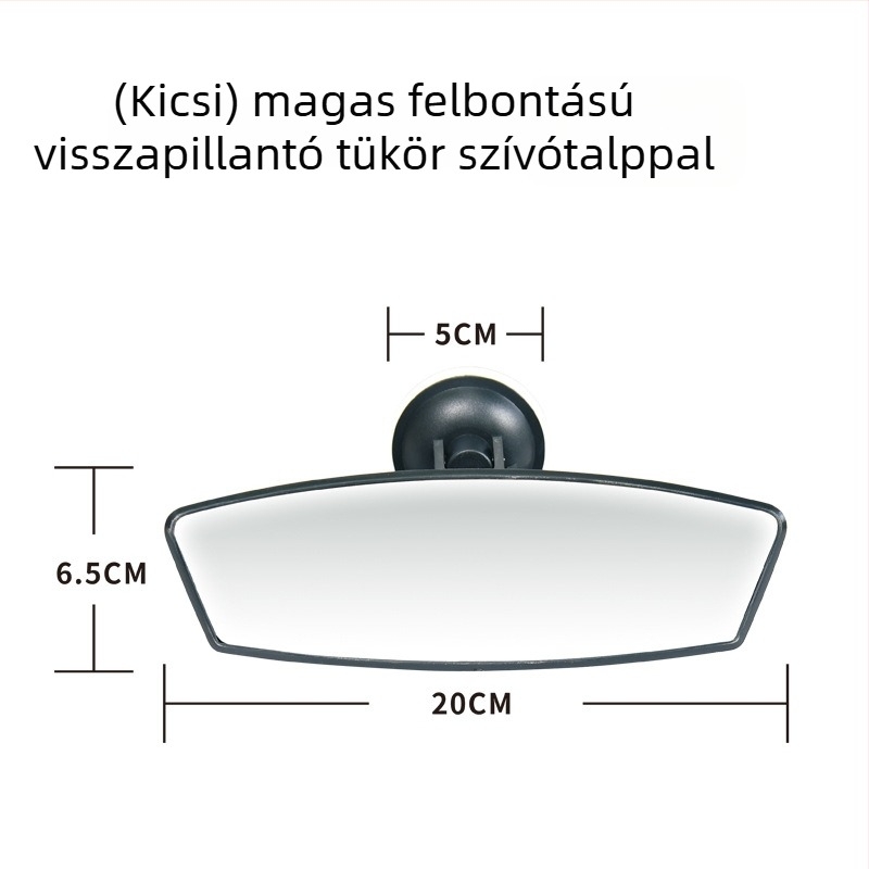 Széles látószögű visszapillantó tükör erős vákuumos rögzítéssel beltéri használatra – segéd hátrameneti tükör