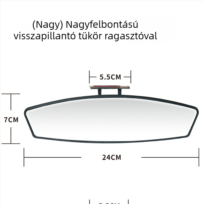 Széles látószögű visszapillantó tükör erős vákuumos rögzítéssel beltéri használatra – segéd hátrameneti tükör