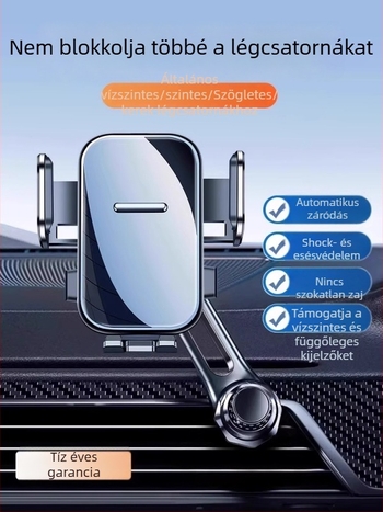 Autós telefontartó – műszerfalra és visszapillantó tükörre szerelhető, sokoldalú, kreatív navigációs tartó, pattintós rögzítés