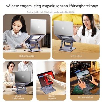 Laptop/Desktop állvány – összecsukható, szénacélból, Rexon LS638, 1,4 kg