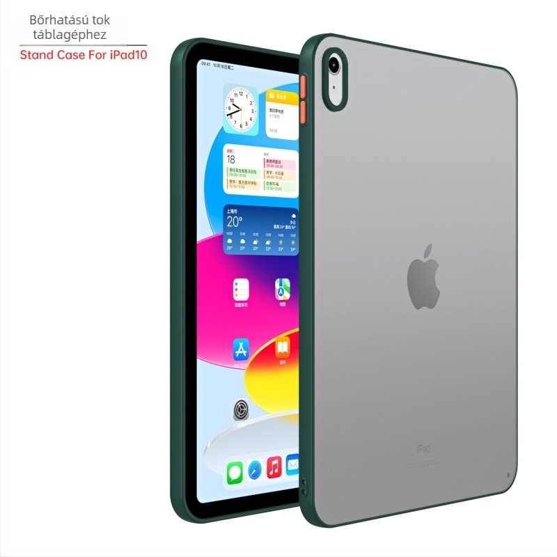 Bőrérzetű védőtok iPad 10.9-hoz, matt felület, ütésálló, teljes védelem