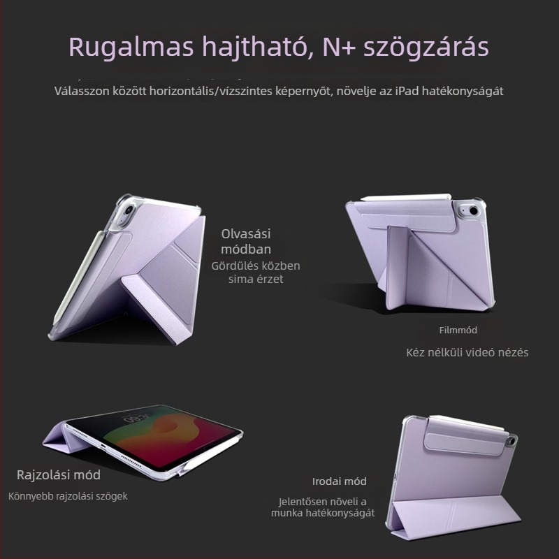 Négyszögletű mágneses klip Apple iPad 11 hüvelykes Air 7-hez, 10.9 hüvelykes vékony ütésálló tok