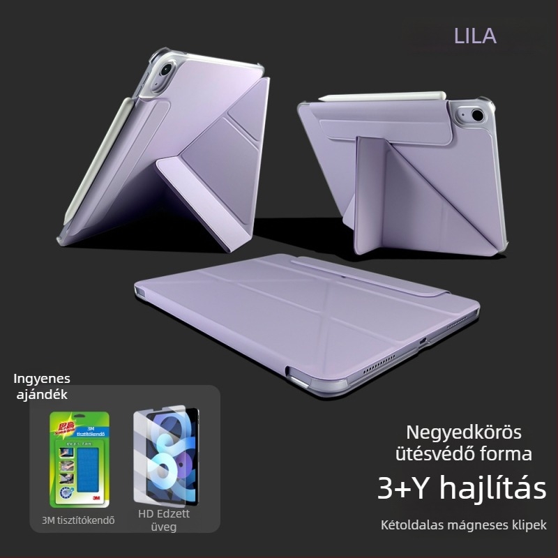 Négyszögletű mágneses klip Apple iPad 11 hüvelykes Air 7-hez, 10.9 hüvelykes vékony ütésálló tok