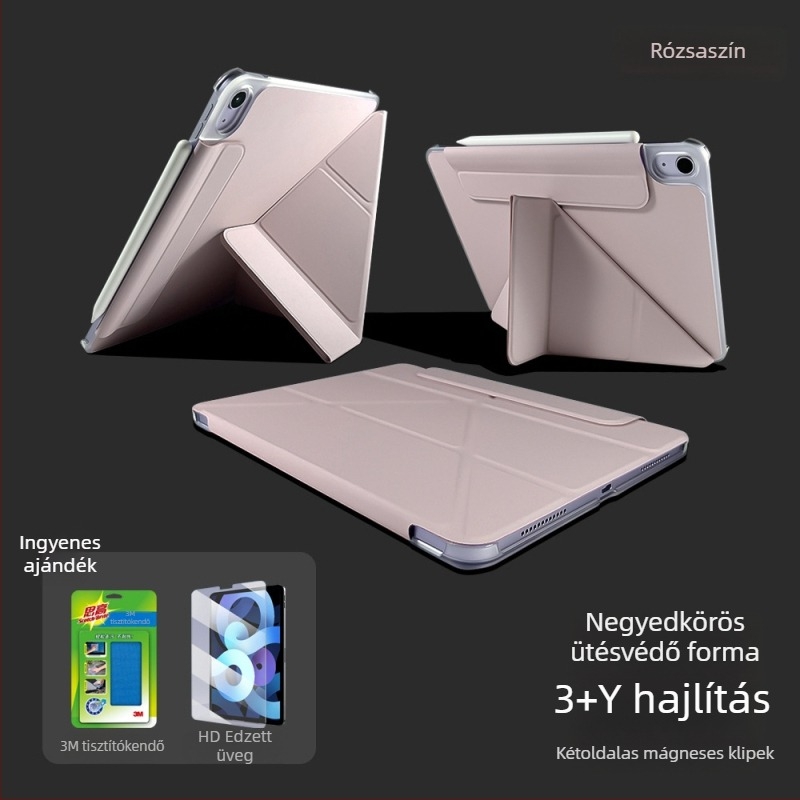 Négyszögletű mágneses klip Apple iPad 11 hüvelykes Air 7-hez, 10.9 hüvelykes vékony ütésálló tok