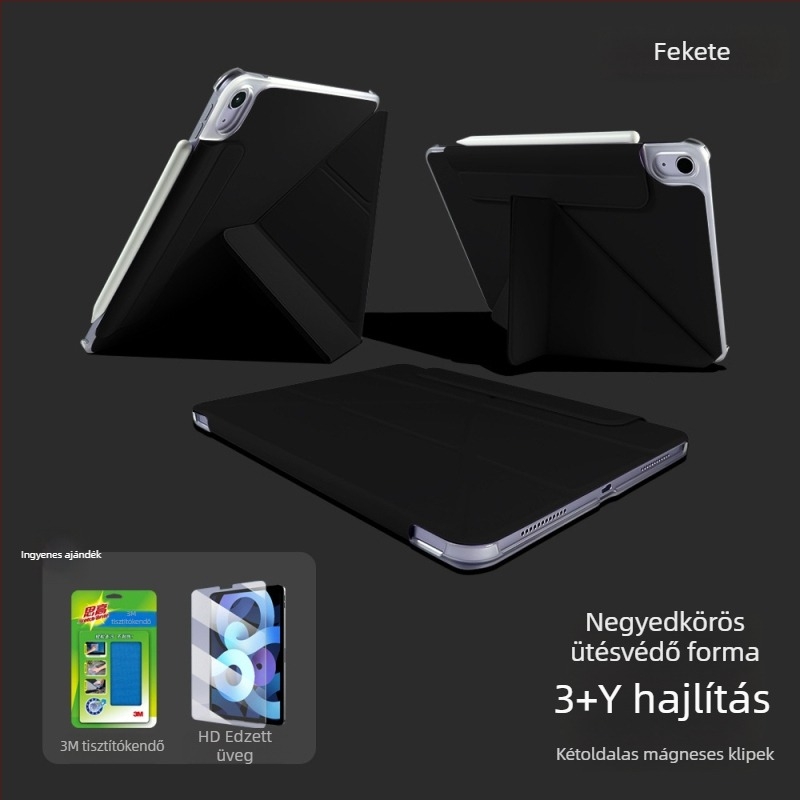 Négyszögletű mágneses klip Apple iPad 11 hüvelykes Air 7-hez, 10.9 hüvelykes vékony ütésálló tok