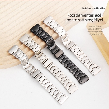 Rozsdamentes acél okosóra szíj, él bevont pontokkal, kompatibil Apple Watch és Huawei GT