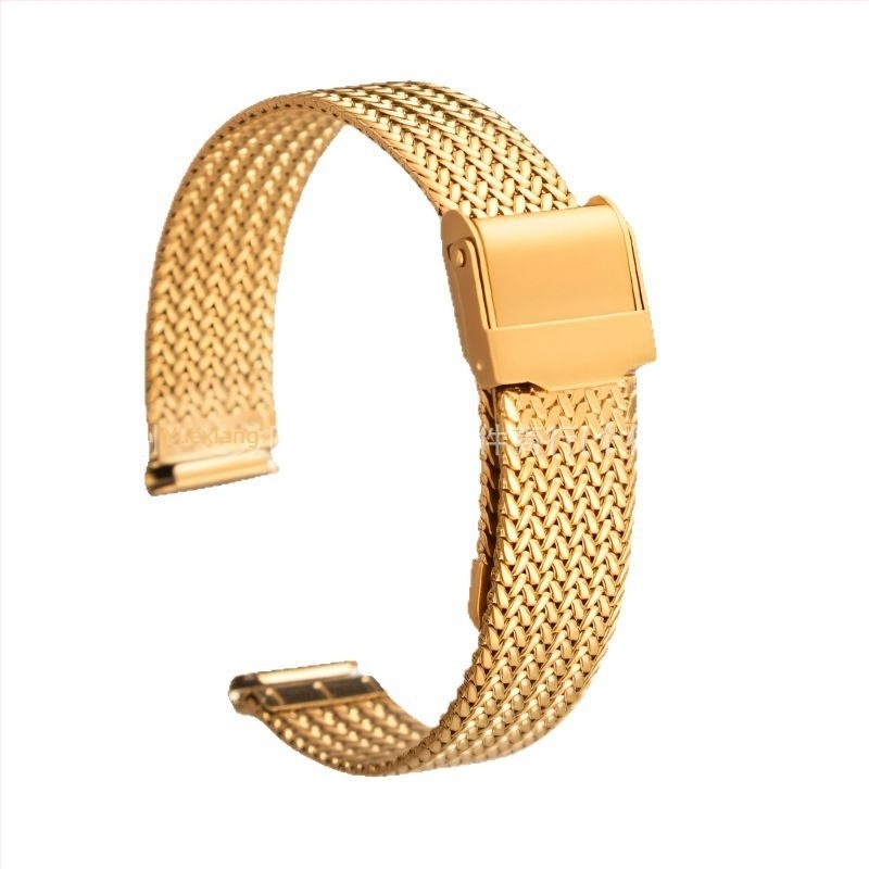 DW Milánói fém hálós csuklópánt rozsdamentes acélból, herringbone mintázat, Apple Watch S9-hez