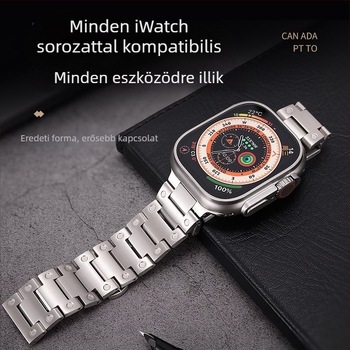 Penghun Apple Watch Ultra rozsdamentes acélból készült fém lánccal rendelkező szíj | Anyagkód: 29990800995 | Stílus: Üzleti | Kompatibilitás: Apple Watch Ultra