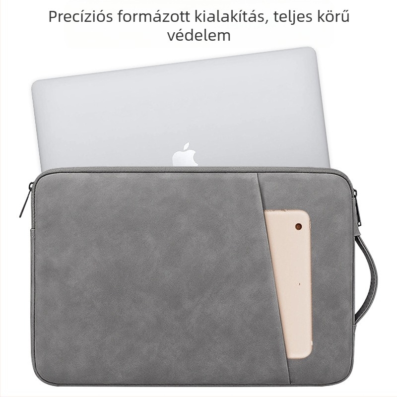 13 hüvelykes laptophoz illő PU bőrhatású belső tok, könnyű védelmet nyújt