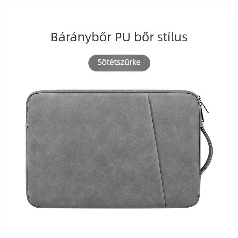 13 hüvelykes laptophoz illő PU bőrhatású belső tok, könnyű védelmet nyújt