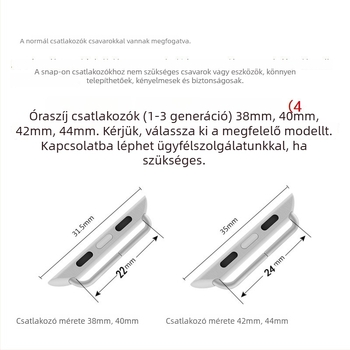 Fém szíjcsatlakozó Apple Watchhoz — klasszikus dizájn