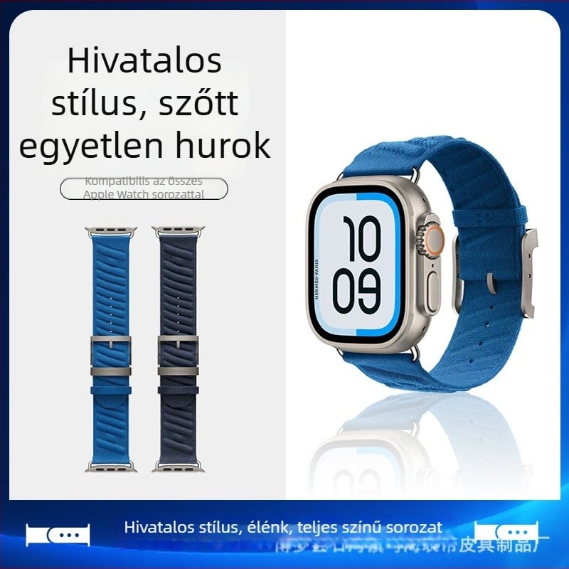 Szőtt tiszta titán Apple Watch Ultra2 szíj, 24 mm, S8, uniszex