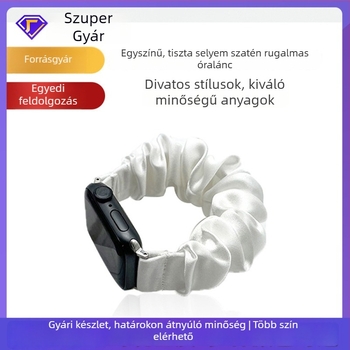 Mulberry selyem anyagú rugalmas óraszíj Apple Watch 7/8-hoz, egyszínű, 22 mm csatlakozási szélesség, méretek 38/40/41 mm és 42/44/45 mm