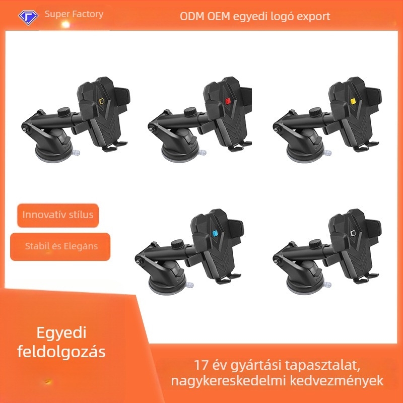 Autó navigációs telefon-tartó vákuumos rögzítéssel, univerzális kompatibilitás, teleszkópos automata zár, az első szélvédőre