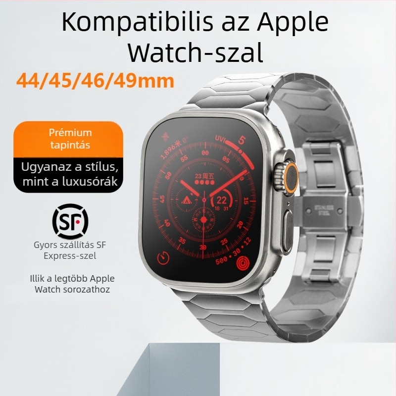 Apple Watch Ultra számára rozsdamentes acél óraszíj – univerzális illeszkedés, Ultra sorozat, egyszerű stílus