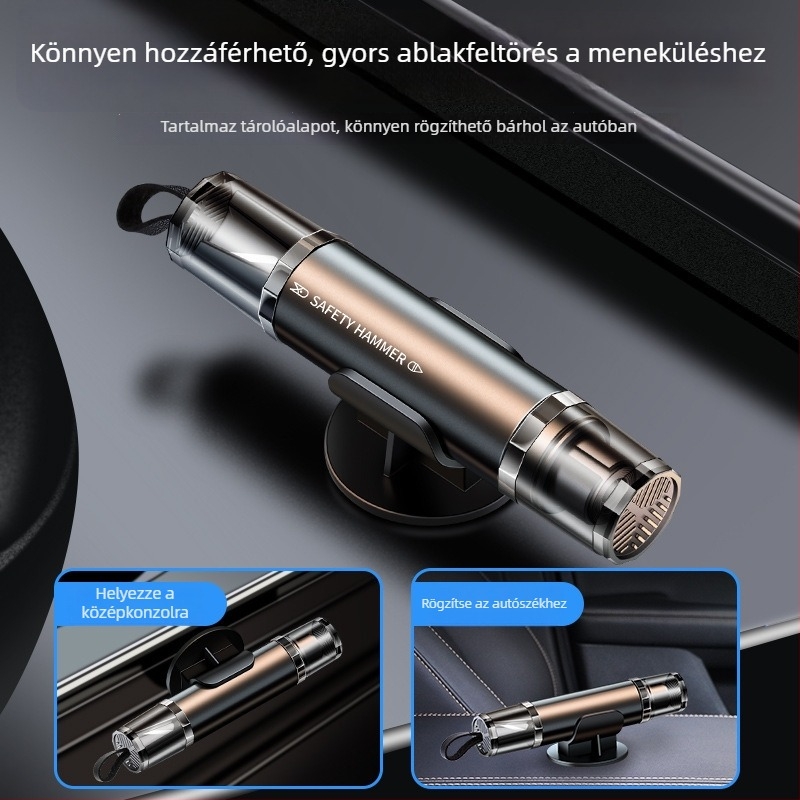 Autóbiztonsági üvegbetörő kalapács (Rongsheng • ABS • 0.2 kg)