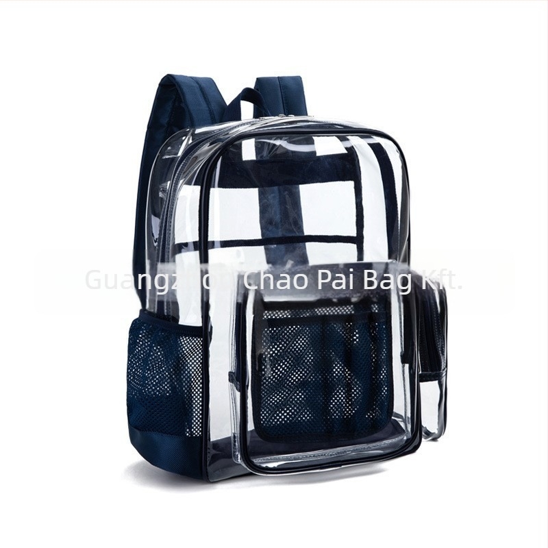 PVC iskolai hátizsák, uniszex, 20-35L, vízálló, 16 hüvelykes laptophoz