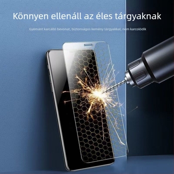 Edzett üveg előlapi védő iPhone 11 Pro Maxhez, teljes képernyő, ütésálló, kékfény-szűrő