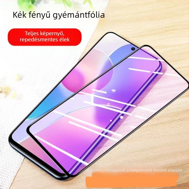 Edzett üveg előlapi védő iPhone 11 Pro Maxhez, teljes képernyő, ütésálló, kékfény-szűrő