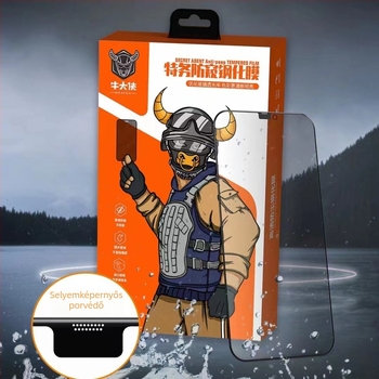 Apple iPhone X/14/15 Pro-hoz készült edzett üveg előlapi kijelzővédő – Anti-spy, Teljes képernyő, Porálló, Robbanásbiztos, HD