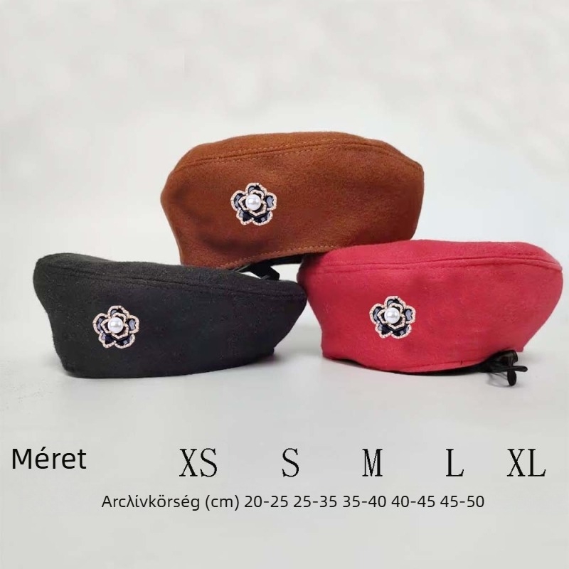 Kutya beret sapka, gyapjú/filc anyag, betűk mintázat, reliefes kivitel, géppel szőtt nehéz lapos, tavasz és ősz (Modell: MZ-001)