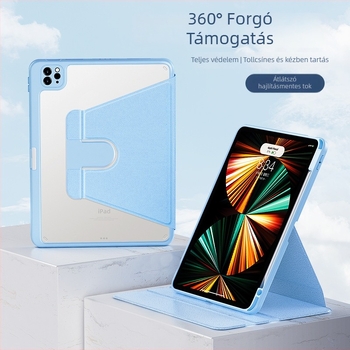 Szilikon védőtok Apple iPad Pro / iPad Air 4-hez, háromhajtású dizájn, alvás/ébresztés funkció, elektroplakált felület