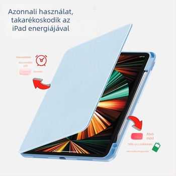 Szilikon védőtok Apple iPad Pro / iPad Air 4-hez, háromhajtású dizájn, alvás/ébresztés funkció, elektroplakált felület