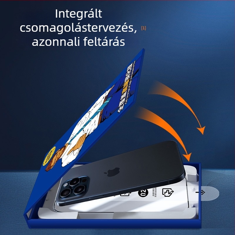 KAAPII Edzett üveg kijelzővédő iPhone 13 Pro Maxhoz – Elülső kijelzővédő, HD tisztaság, Anti‑Peek, Porálló, Ujjlenyomat‑mentes, Ütésálló