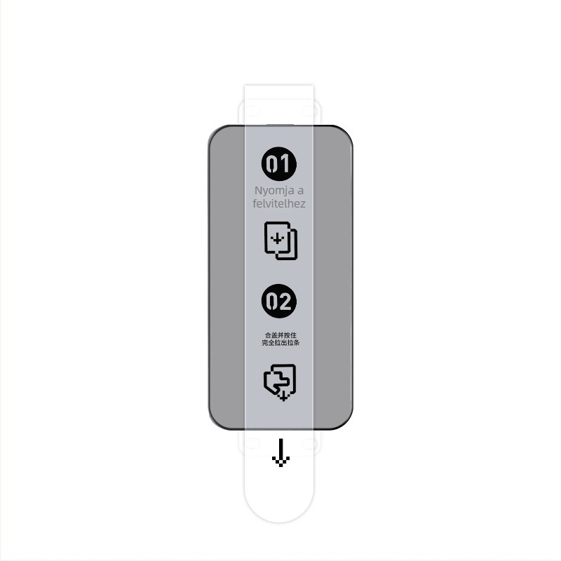 KAAPII Edzett üveg kijelzővédő iPhone 13 Pro Maxhoz – Elülső kijelzővédő, HD tisztaság, Anti‑Peek, Porálló, Ujjlenyomat‑mentes, Ütésálló