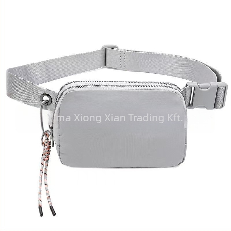 Keresztpántos táska, városi egyszerűség stílus, nejlon külső, 2025 tavasz, cipzáras nyitás, poliészter bélés, belső zsebek telefonhoz, személyi igazolványhoz és kamerához