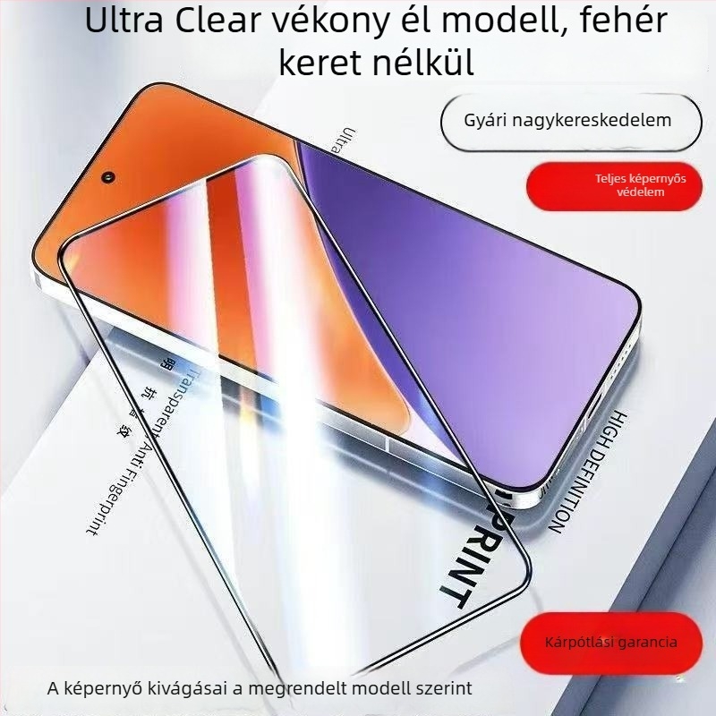 HONOR 9X/9X Pro számára edzett üveg képernyővédő teljes körű fedéssel, HD élességgel, ujjlenyomat-mentes, kékfény elleni védelemmel