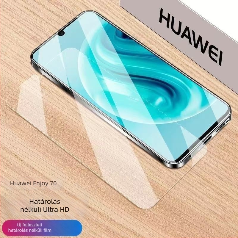 Hőkezelt üveg kijelzővédő Huawei Enjoy 70-hez (70Z/PRO/S) – teljes képernyőfedés, ütésálló, HD, kékfény-szűrő