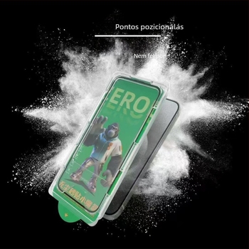 Edzett üveg elülső képernyővédő pormentes applikáló dobozzal iPhone 17 Pro Max számára – HD, ujjlenyomat-mentes, ütésálló, automatikus javítás, alkalmazó eszközök